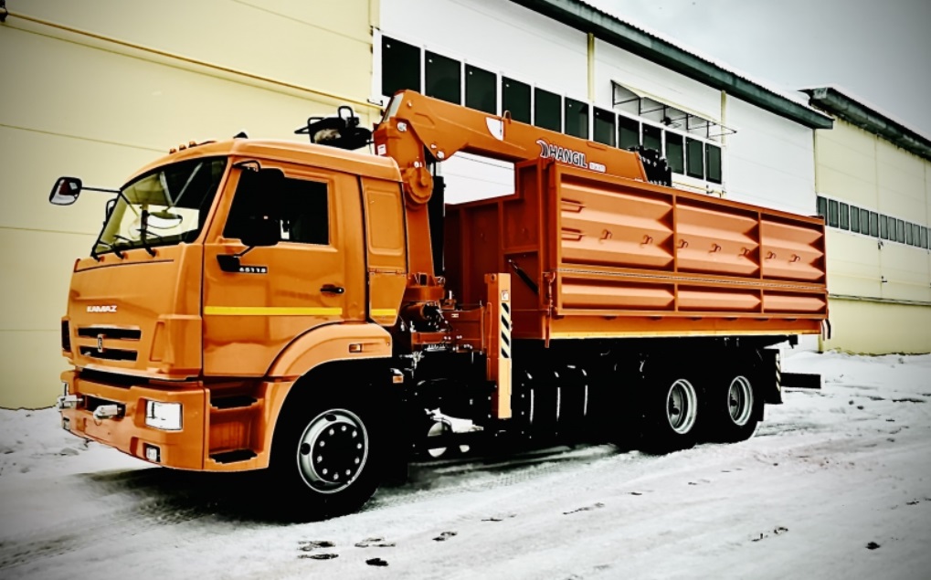 Самосвал камаз 43118 с КМУ Hangil HGC 514