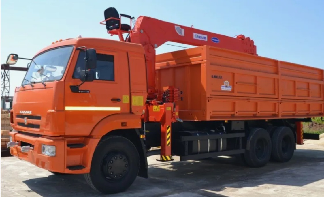 Самосвал камаз 65115  с КМУ Kanglim KS 2056Н